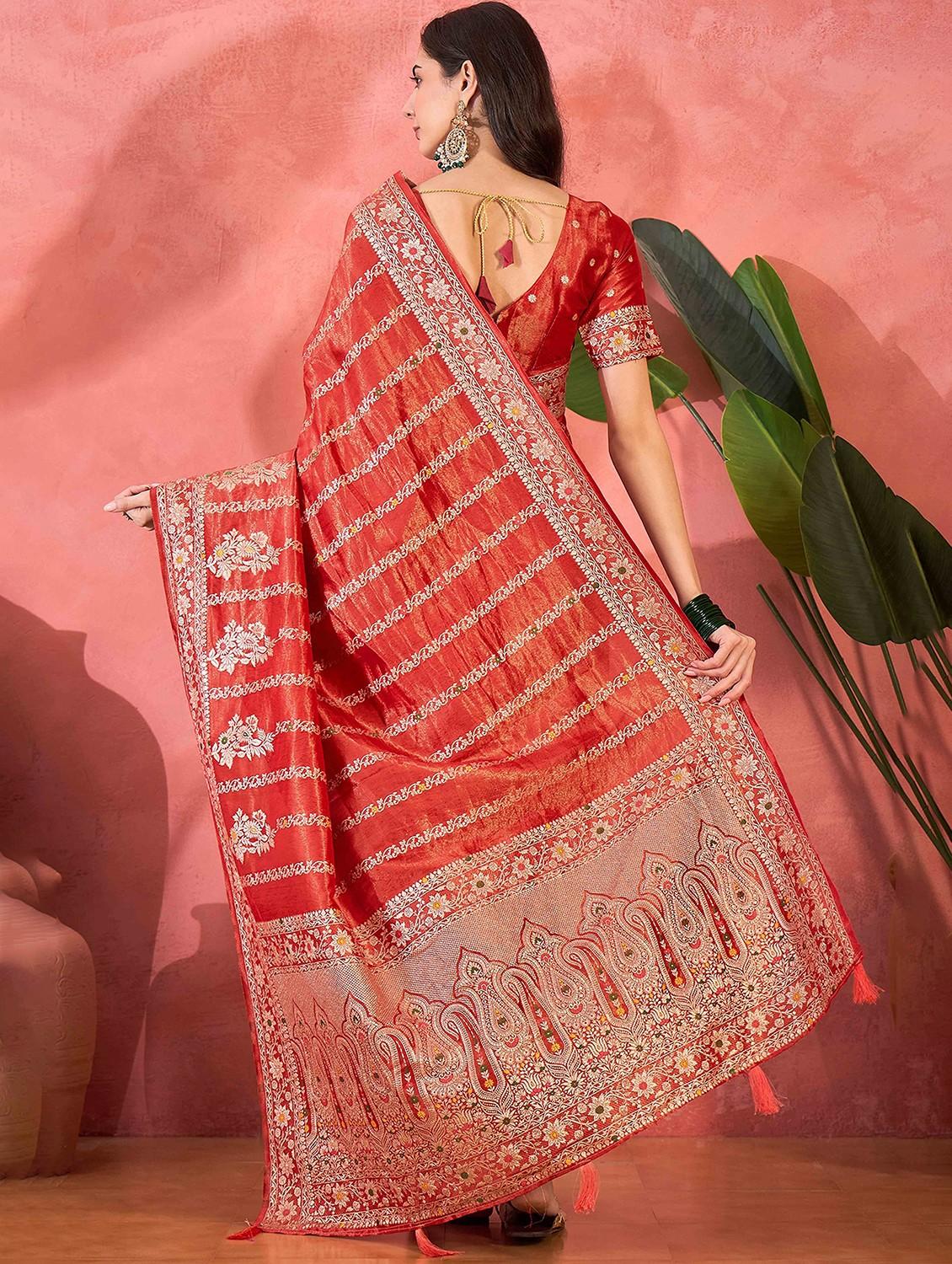 women self design banarasi saree with blouse - 21976111 - Standard Image - 2