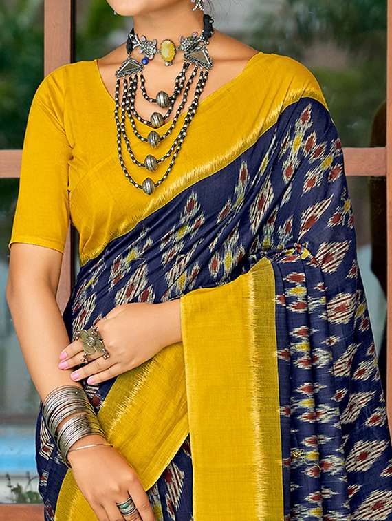 women printed casual wear saree with blouse - 21976149 - Standard Image - 2