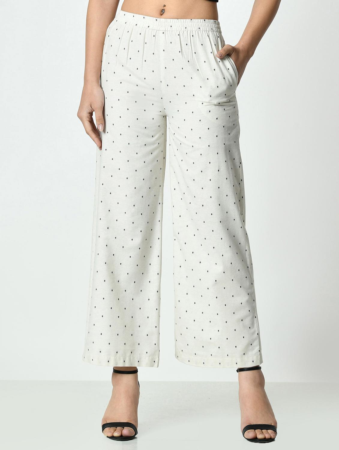women printed mid rise straight palazzo - 21976171 - Zoom Image - 0