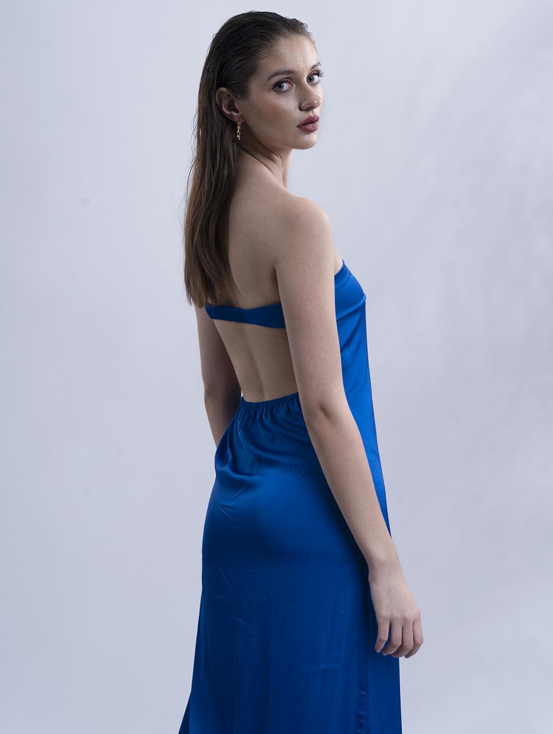 women solid sleeveless tube a-line dress - 21976229 - Standard Image - 2
