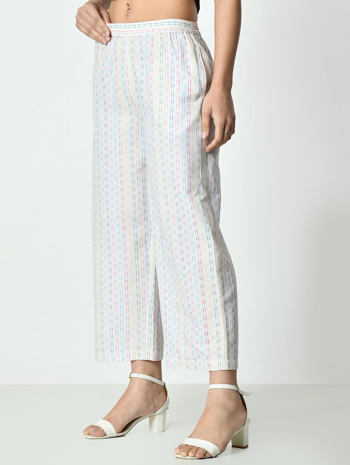 women self designed mid rise straight palazzo - 21976387 - Standard Image - 2