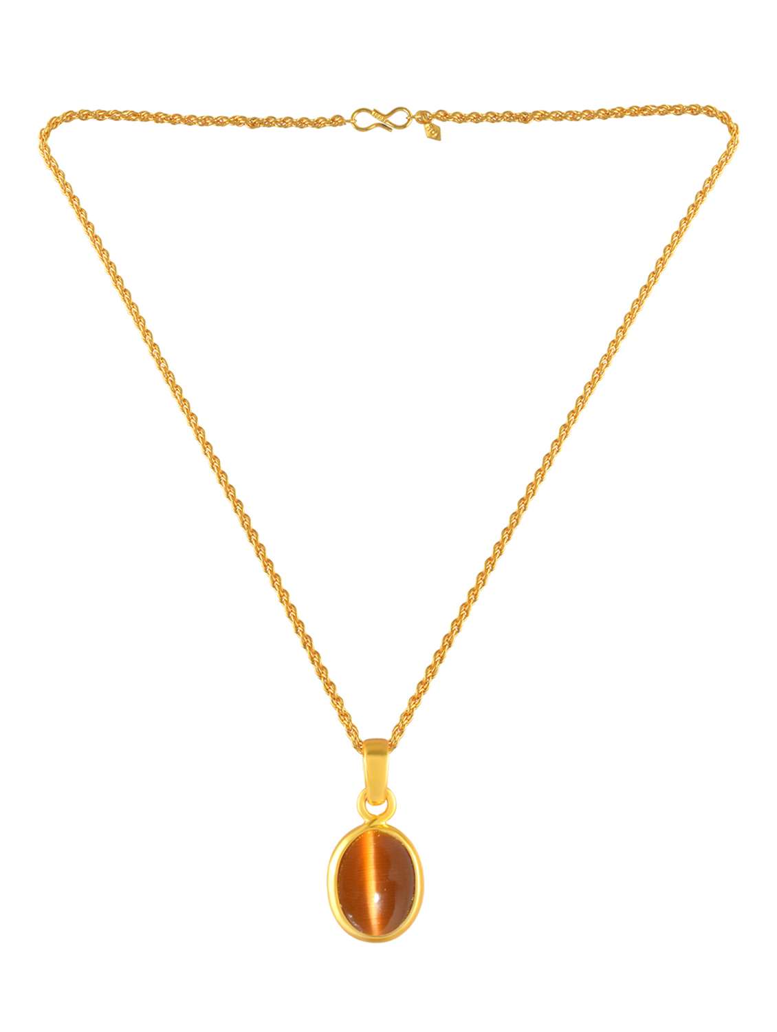 gold oval pendant necklace with chain - 21976559 -  Standard Image - 2