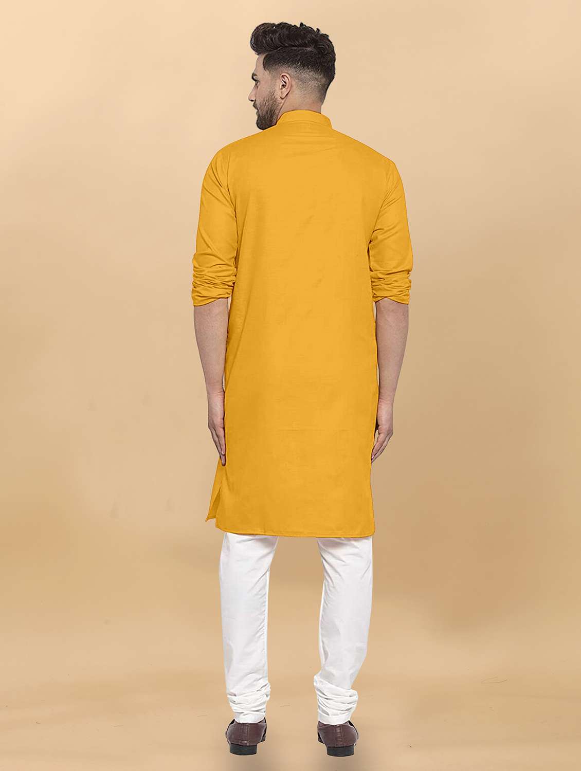 men pack of 2 solid mandarin neck long kurta - 21976589 -  Standard Image - 2