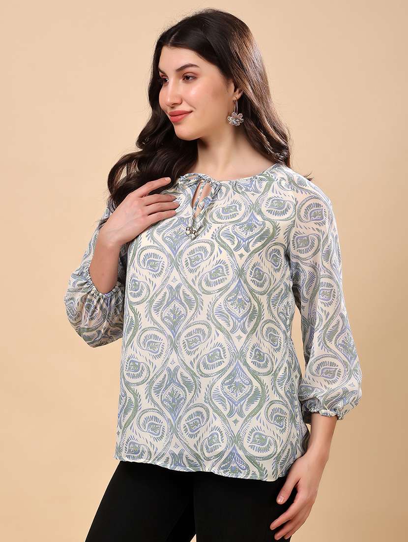 multi colored polyester crop top - 21976600 - Standard Image - 2