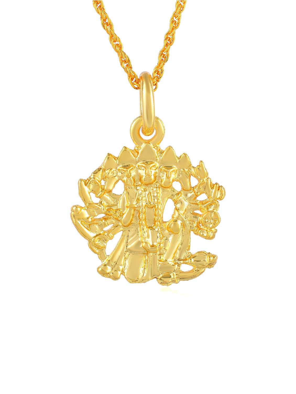 brass micron gold plated panchmukhi hanuman bajrang bali pendant - 21976626 -  Standard Image - 2