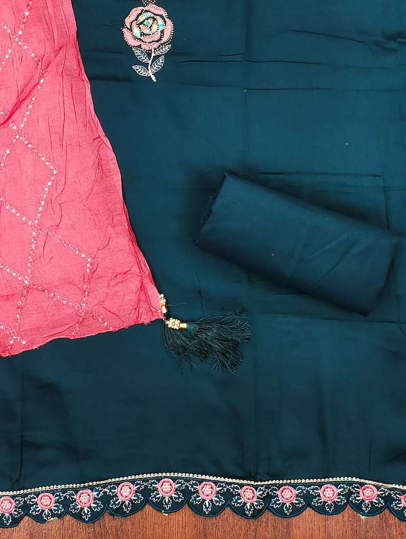 women solid with work embroidered unstitched suit set - 21976680 -  Standard Image - 2