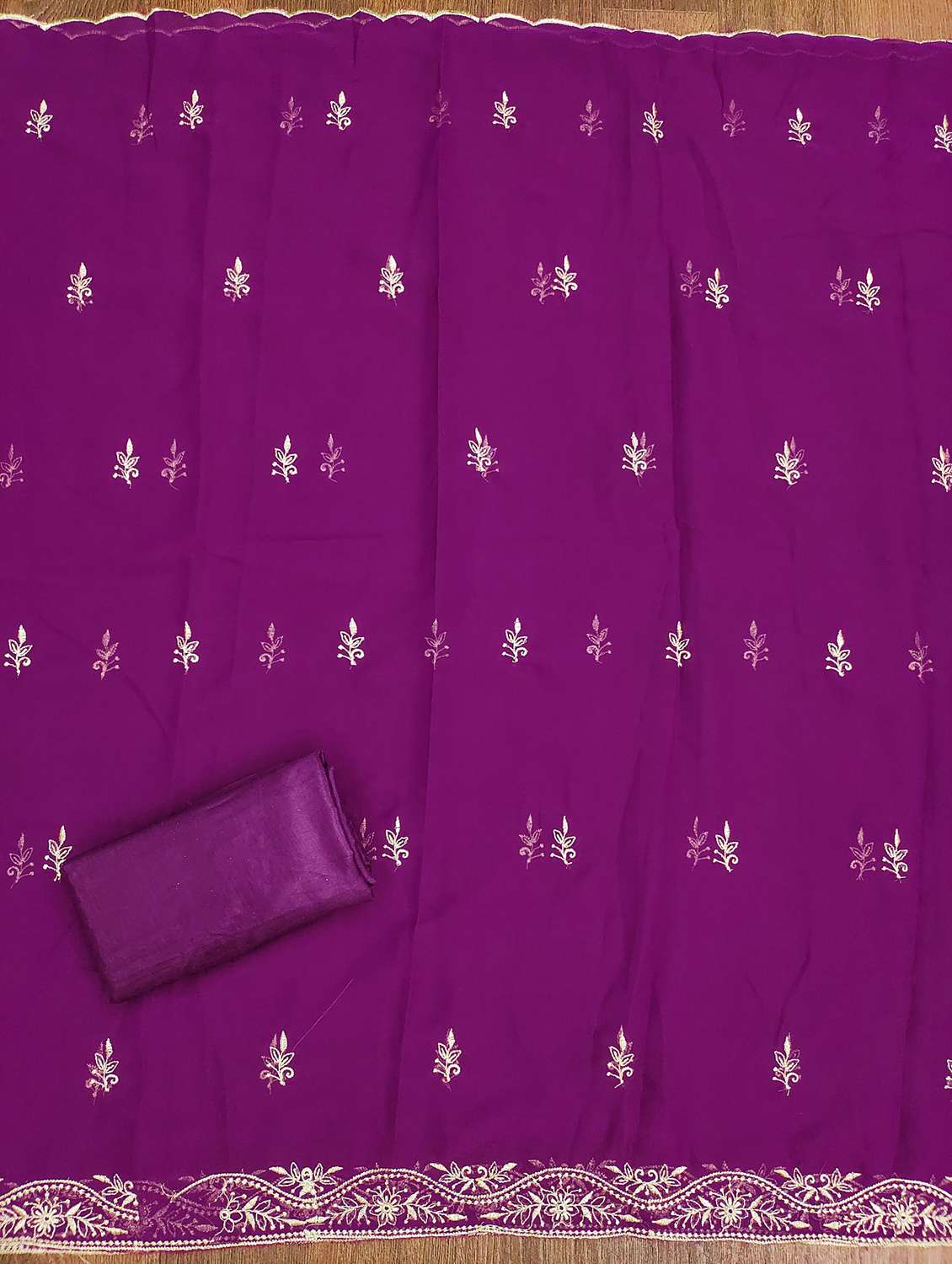 women solid with work embroidered unstitched suit set - 21976690 -  Standard Image - 2