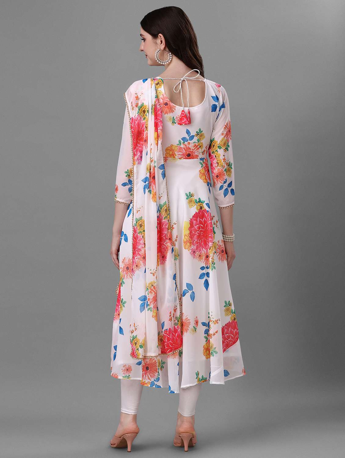 women floral printed long sleeve kurta dupatta set - 21976718 -  Standard Image - 2