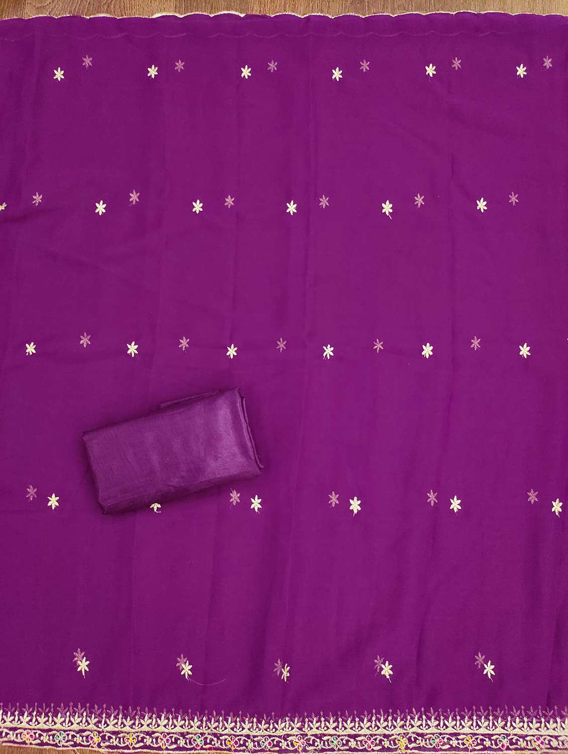 women solid with work embroidered unstitched suit set - 21976784 -  Standard Image - 2