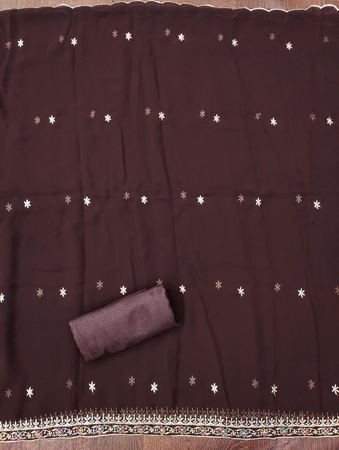 women solid with work embroidered unstitched suit set - 21976789 - Standard Image - 2