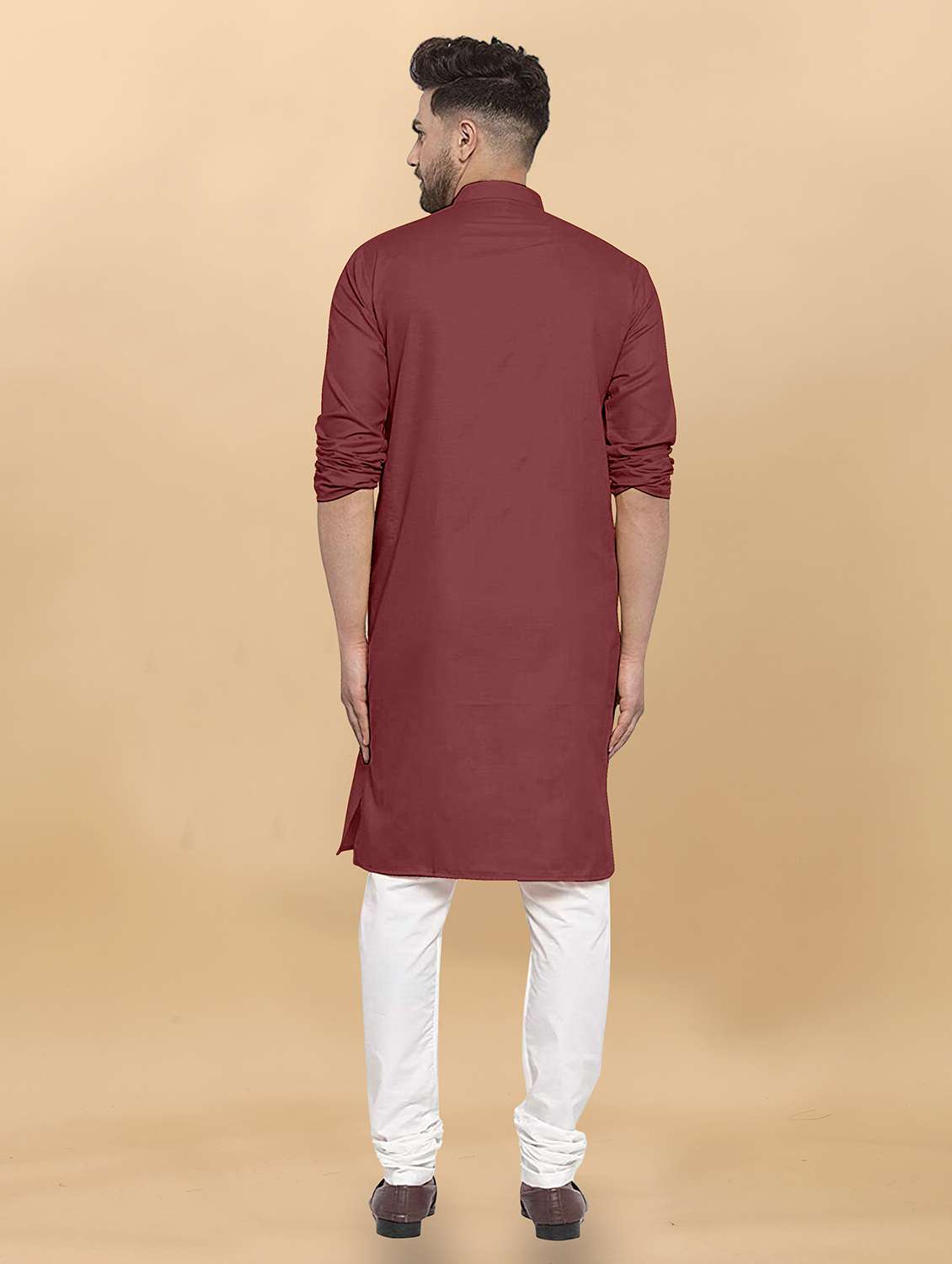 men pack of 2 solid mandarin neck long kurta - 21976808 -  Standard Image - 2