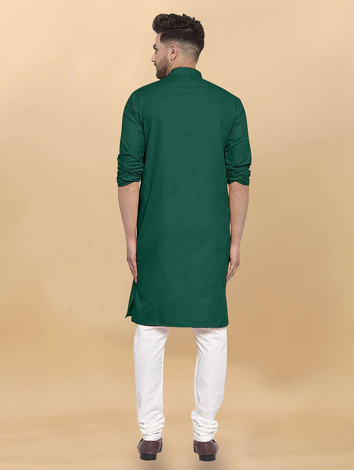 men pack of 2 solid mandarin neck long kurta - 21976836 -  Standard Image - 2