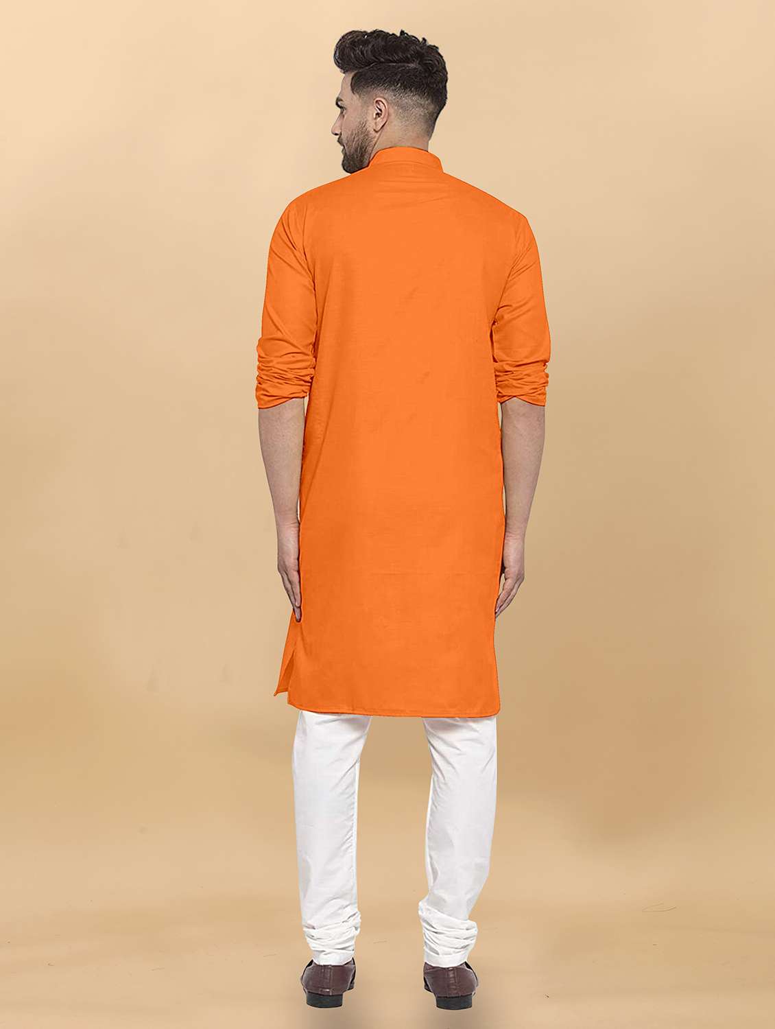 men pack of 2 solid mandarin neck long kurta - 21976857 -  Standard Image - 2