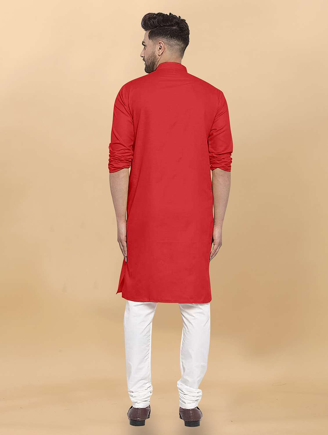 men pack of 2 solid mandarin neck long kurta - 21976889 -  Standard Image - 2