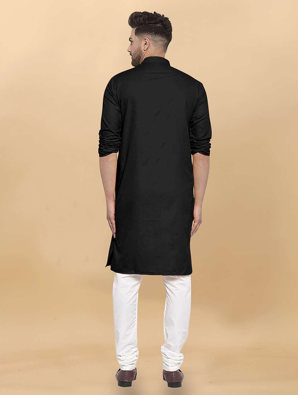 men pack of 2 solid mandarin neck long kurta - 21976899 -  Standard Image - 2