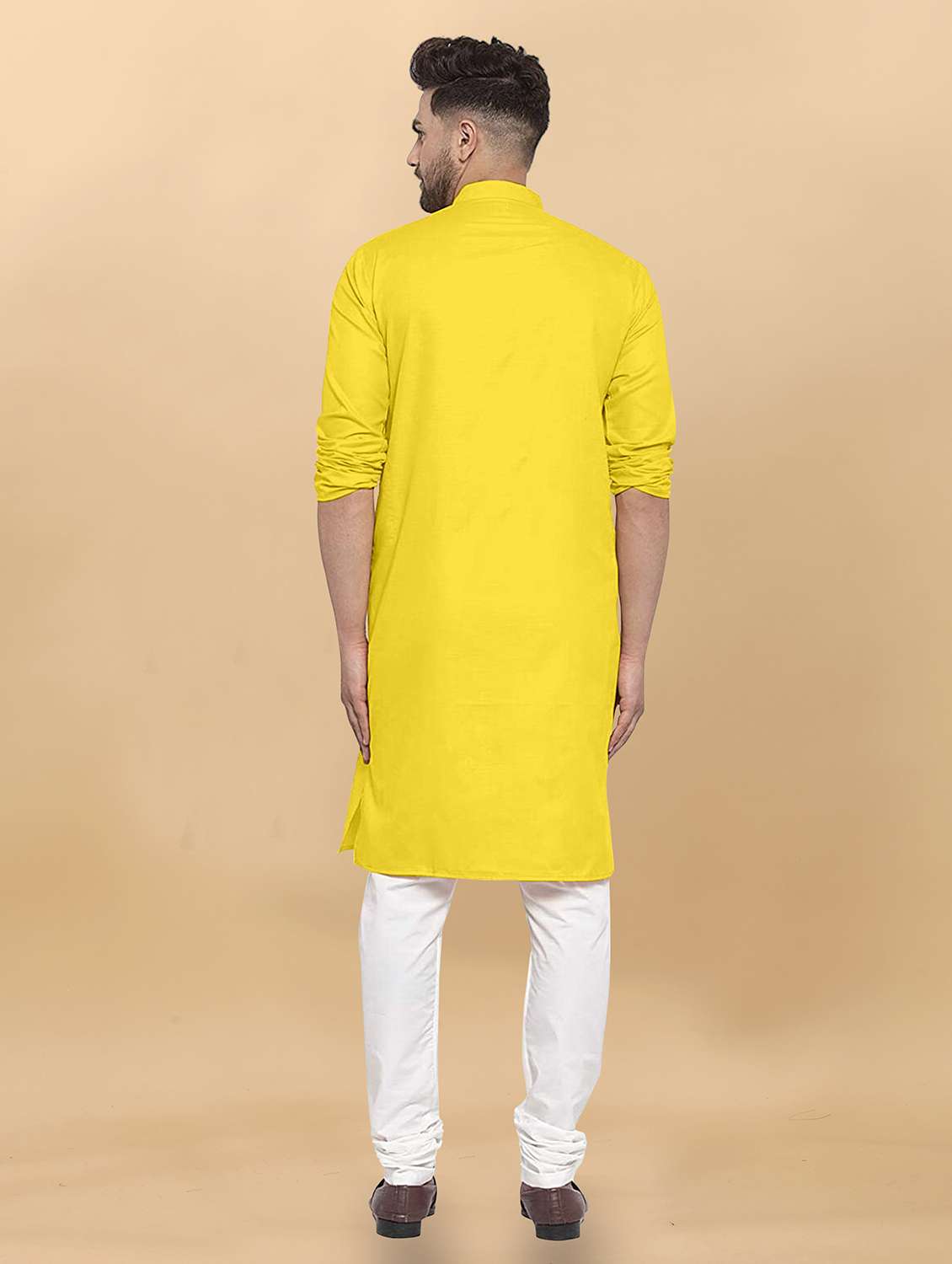 men pack of 2 solid mandarin neck long kurta - 21976912 -  Standard Image - 2