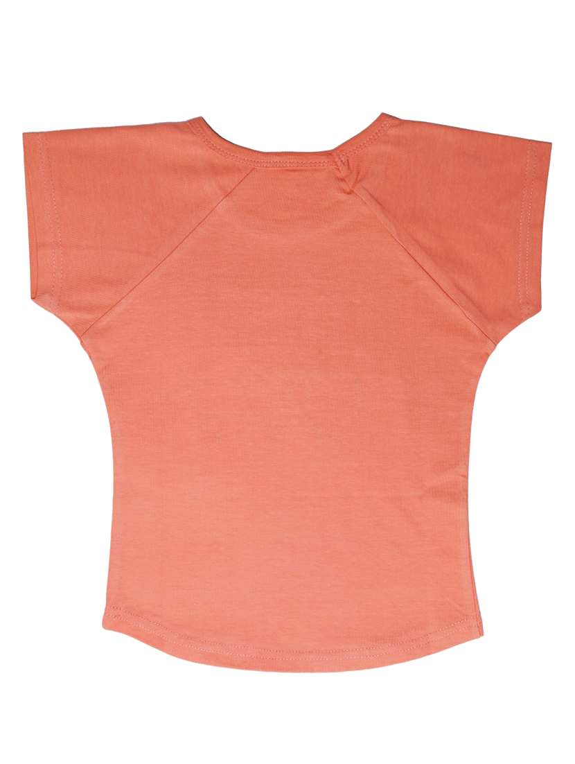 girls peach printed short sleeve tee - 21976937 -  Standard Image - 2