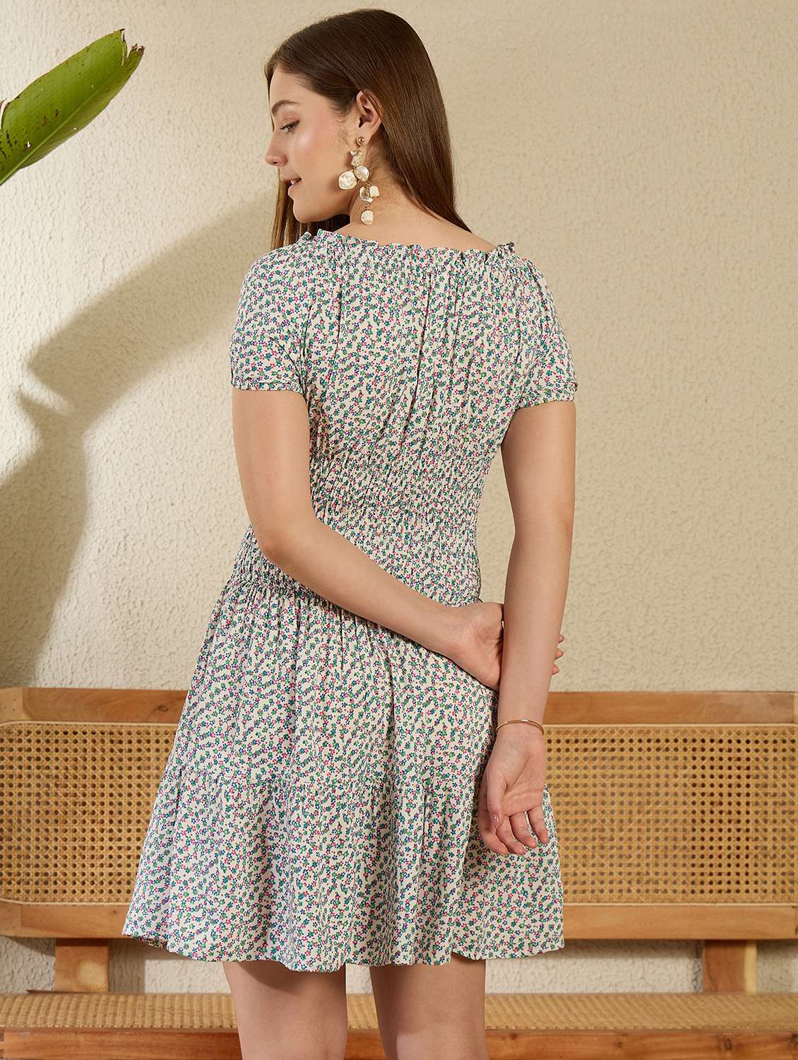 women animal print off shoulder fit & flare dress - 21976945 -  Standard Image - 2