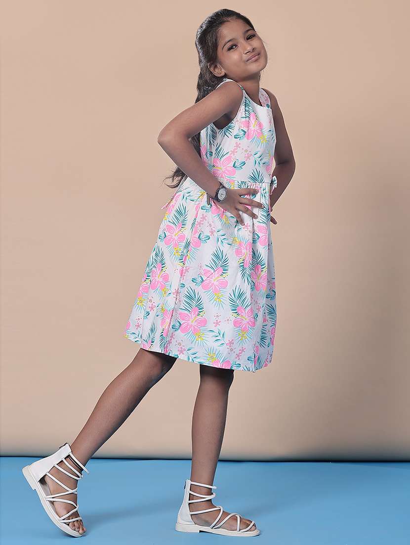 girls printed round neck frock with bloomer - 21977023 -  Standard Image - 2