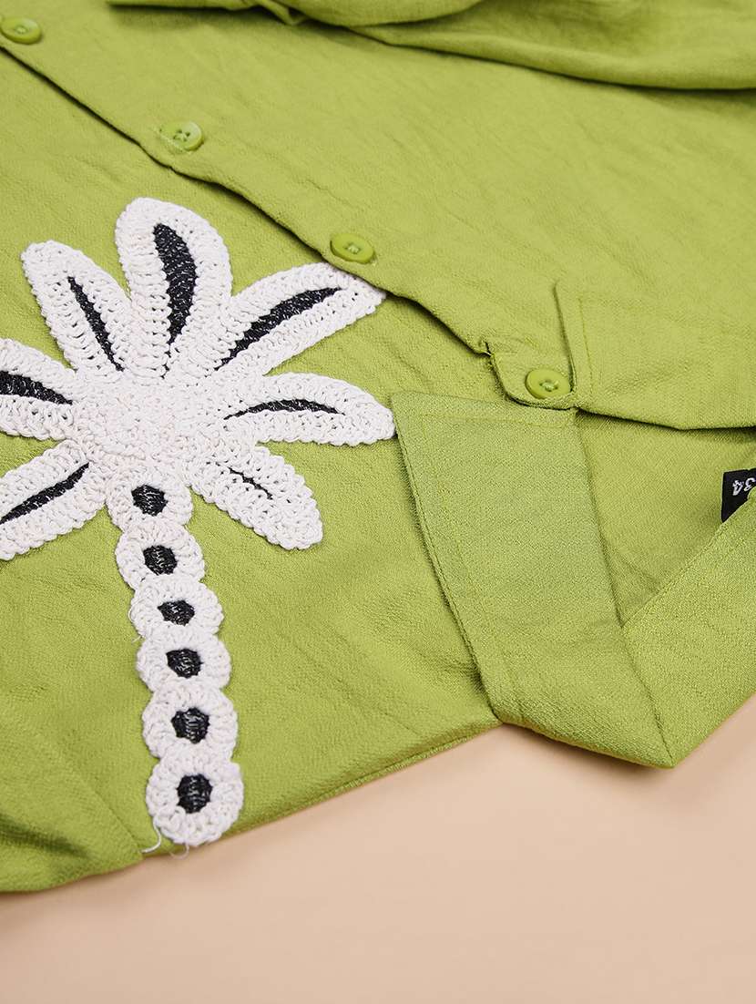 girls self designed long sleeve collared shirt - 21977160 -  Standard Image - 2