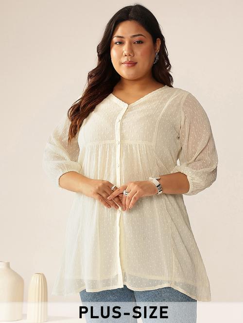 women plus size self designed a-line tunic - 21977283 - Standard Image - 0