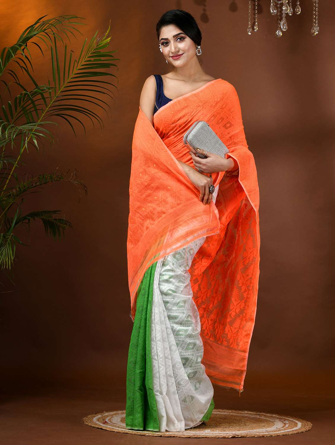 women self design jamdani saree with blouse - 21977335 -  Standard Image - 2