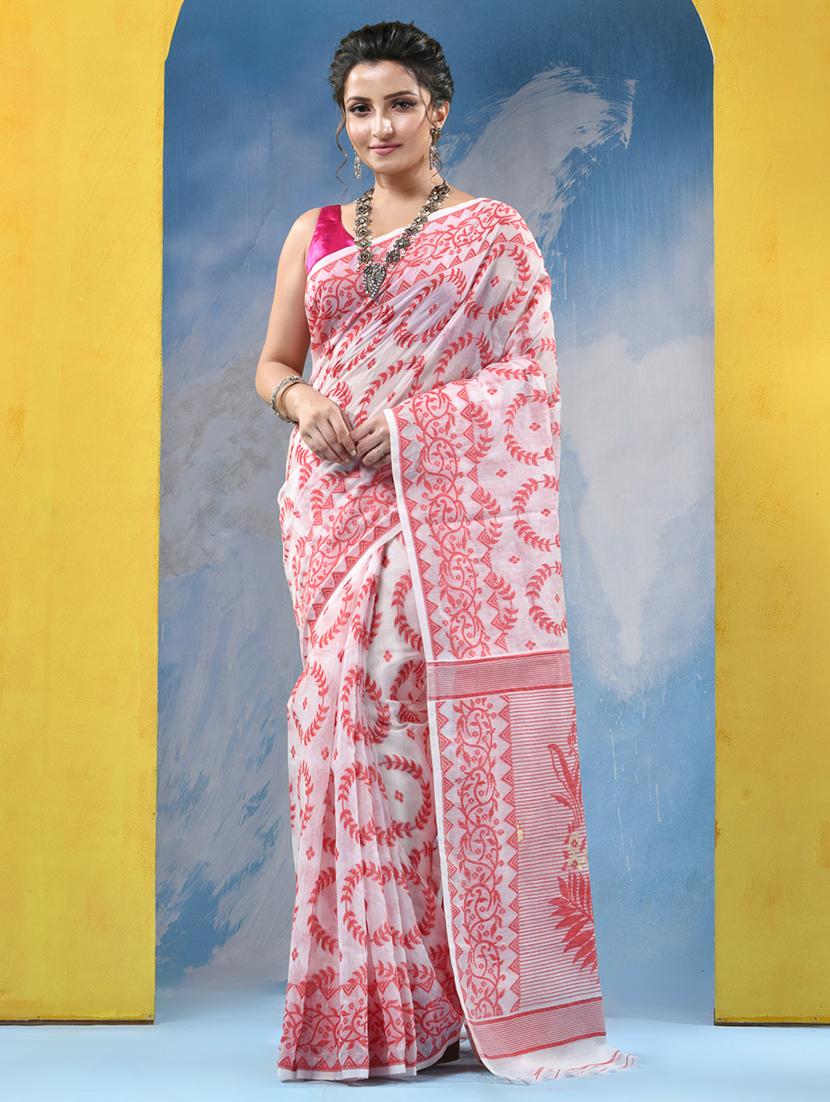 women self design jamdani saree - 21977350 - Zoom Image - 0