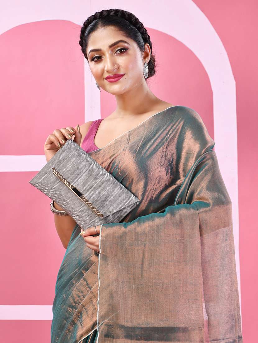 women solid plain saree with blouse - 21977355 -  Standard Image - 2