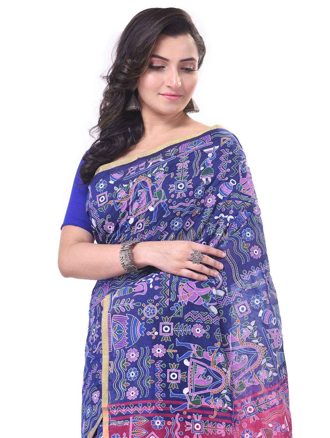 women printed handloom saree with blouse - 21977369 -  Standard Image - 2