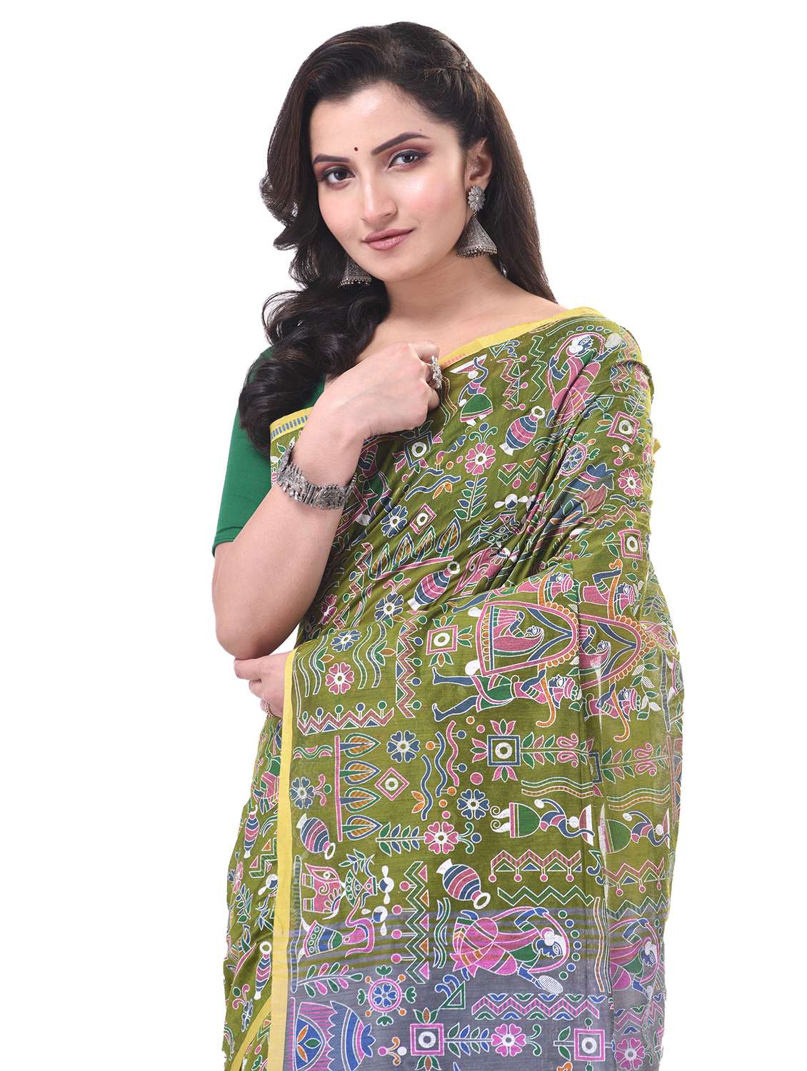 women printed handloom saree with blouse - 21977370 -  Standard Image - 2