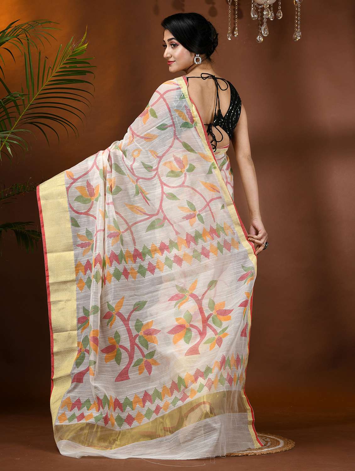 women printed handloom saree with blouse - 21977372 -  Standard Image - 2