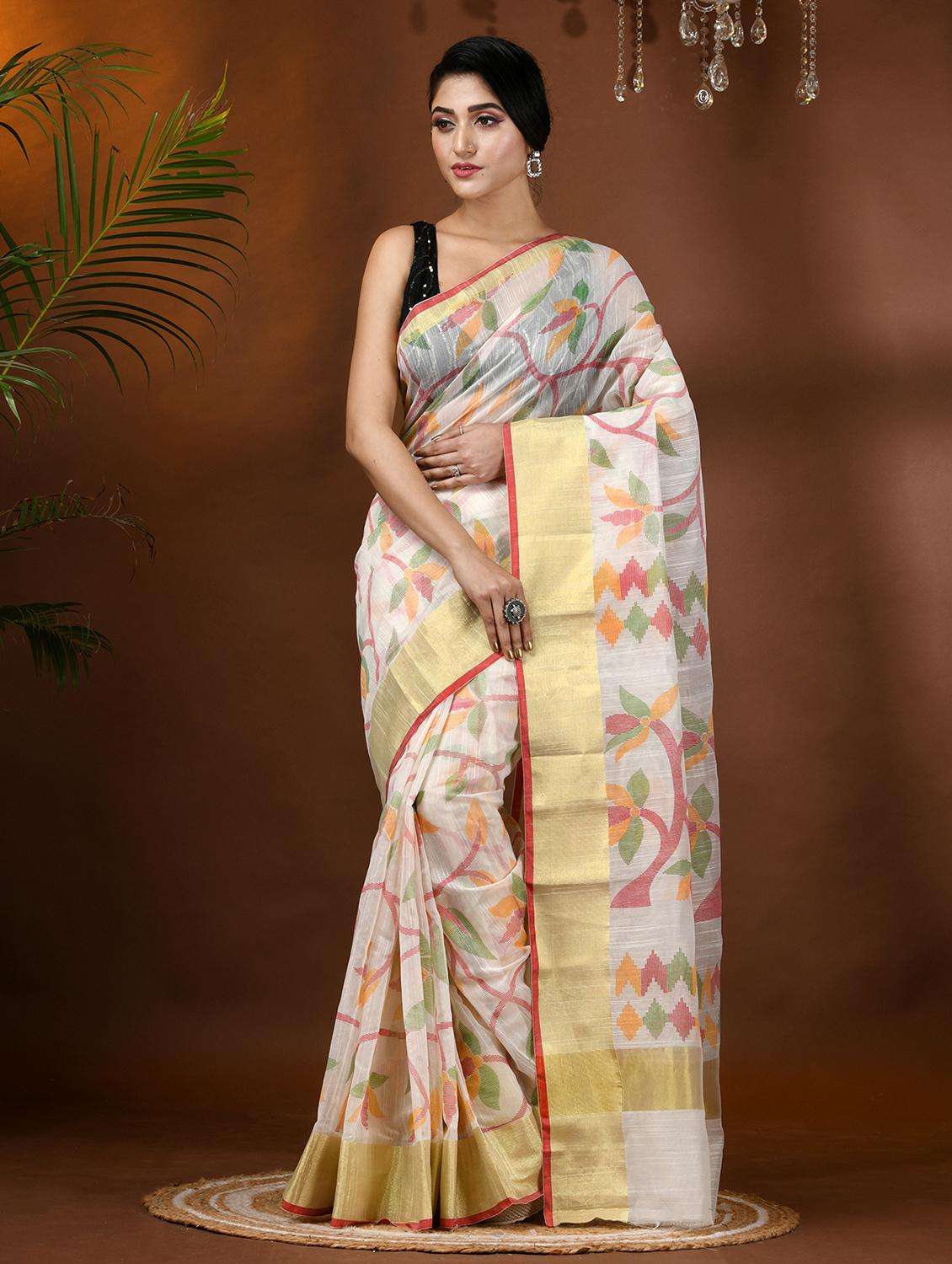 women printed handloom saree with blouse - 21977372 -  Standard Image - 2