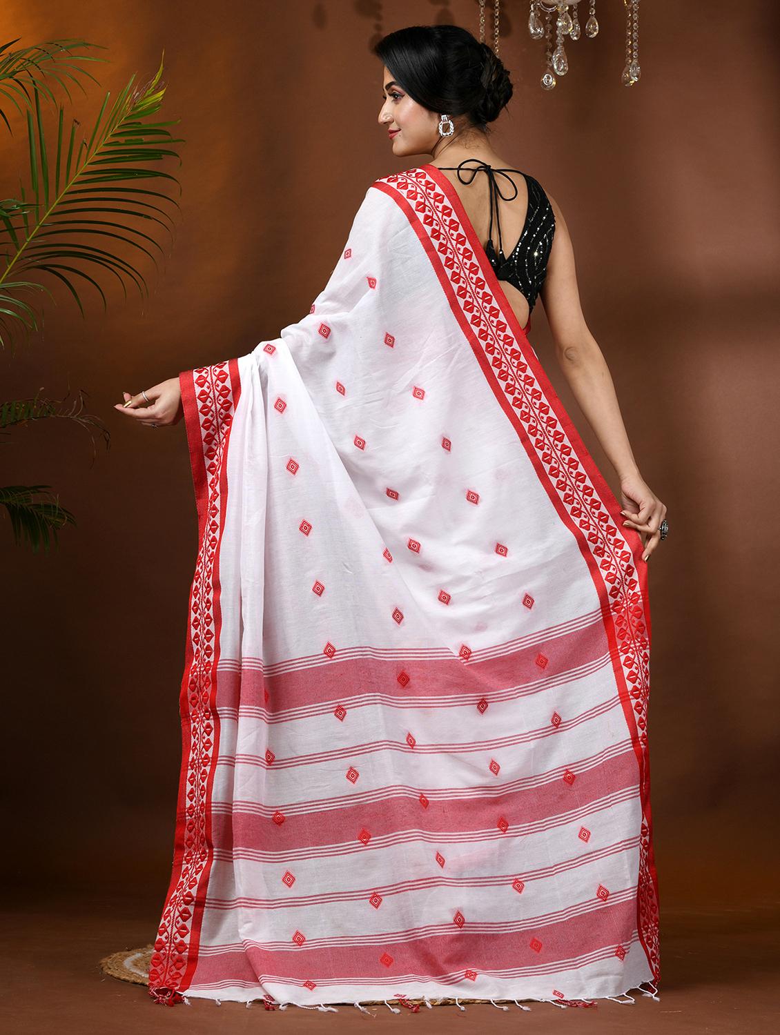 women self design handloom saree with blouse - 21977417 - Standard Image - 2