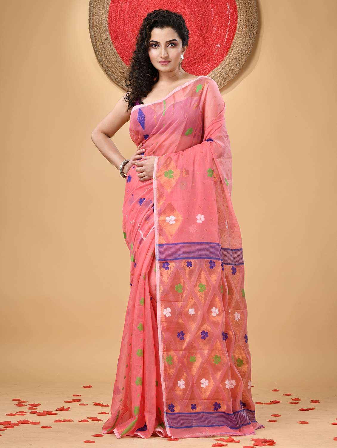 women self design jamdani saree - 21977469 -  Zoom Image - 0
