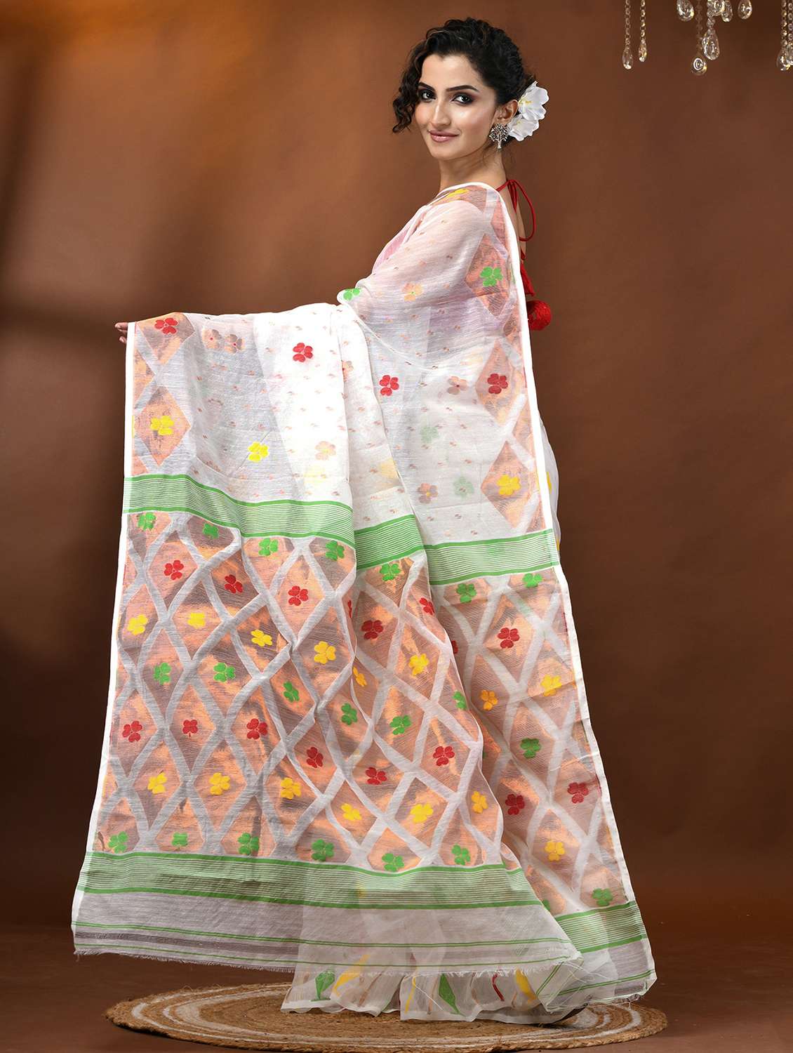 women self design jamdani saree - 21977472 - Standard Image - 2