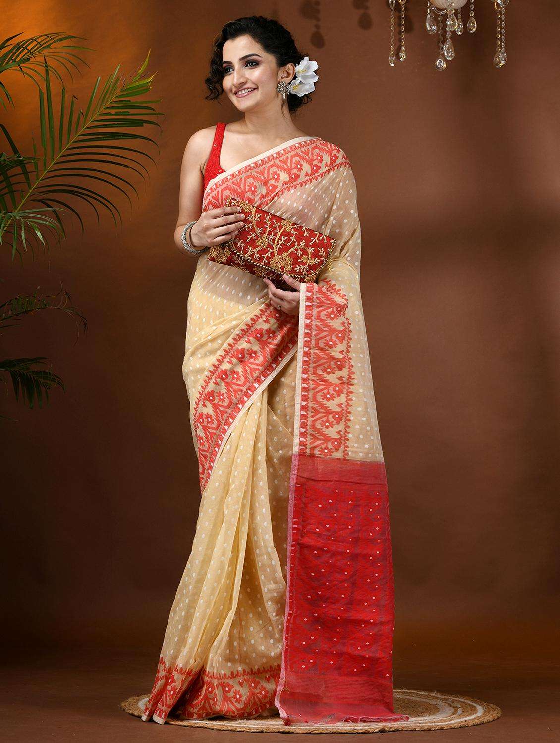 women self design jamdani saree