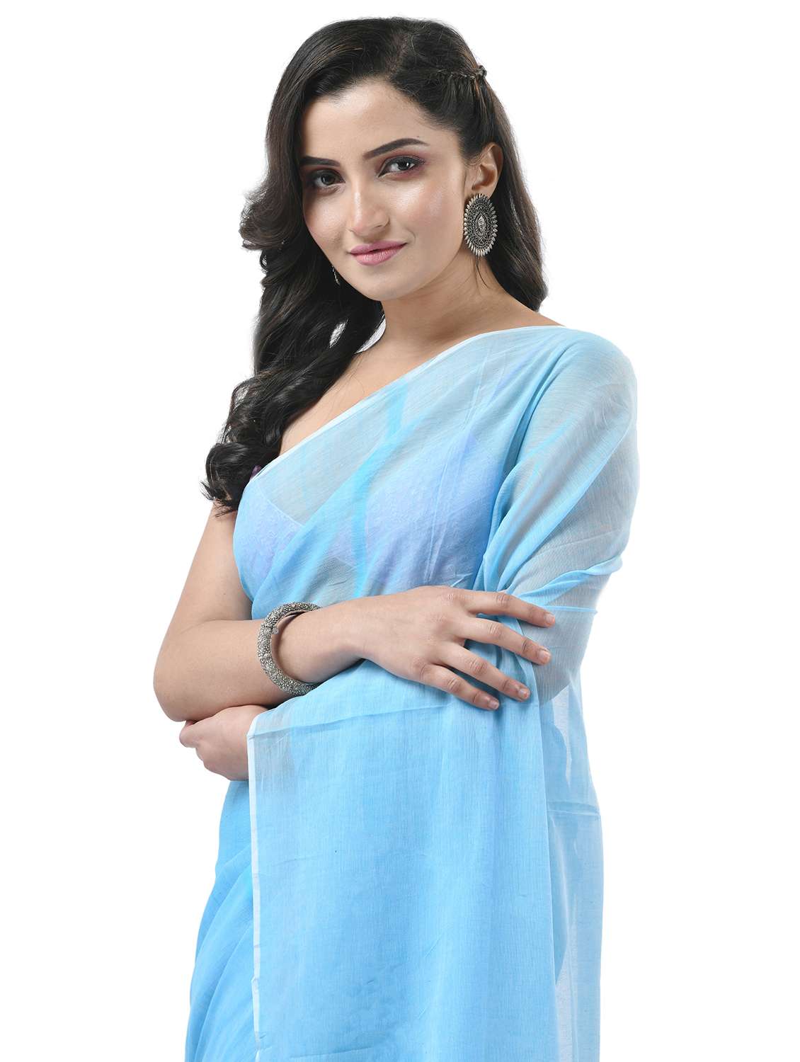 women solid plain saree - 21977477 -  Standard Image - 2