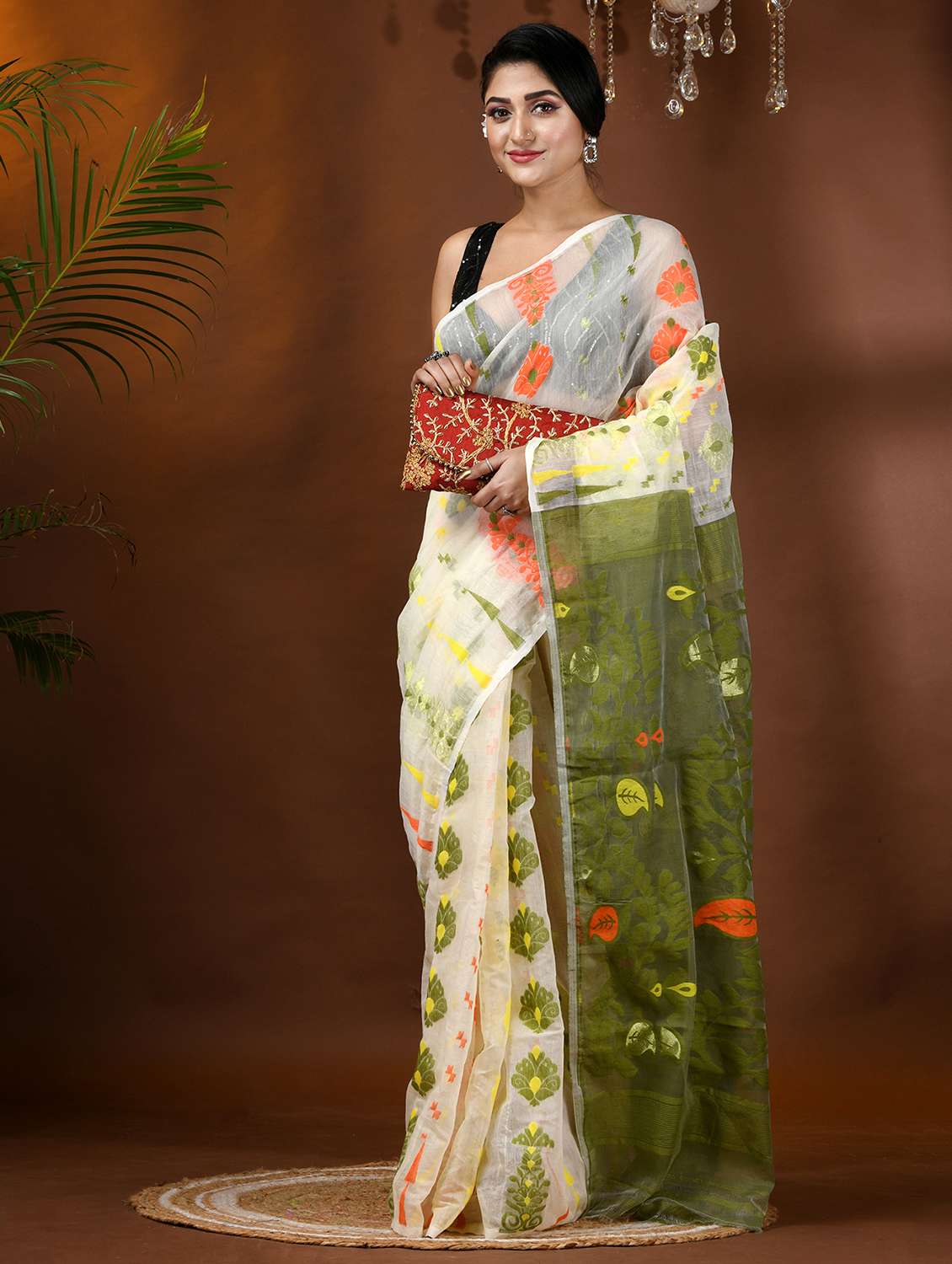 women self design jamdani saree - 21977484 - Standard Image - 2
