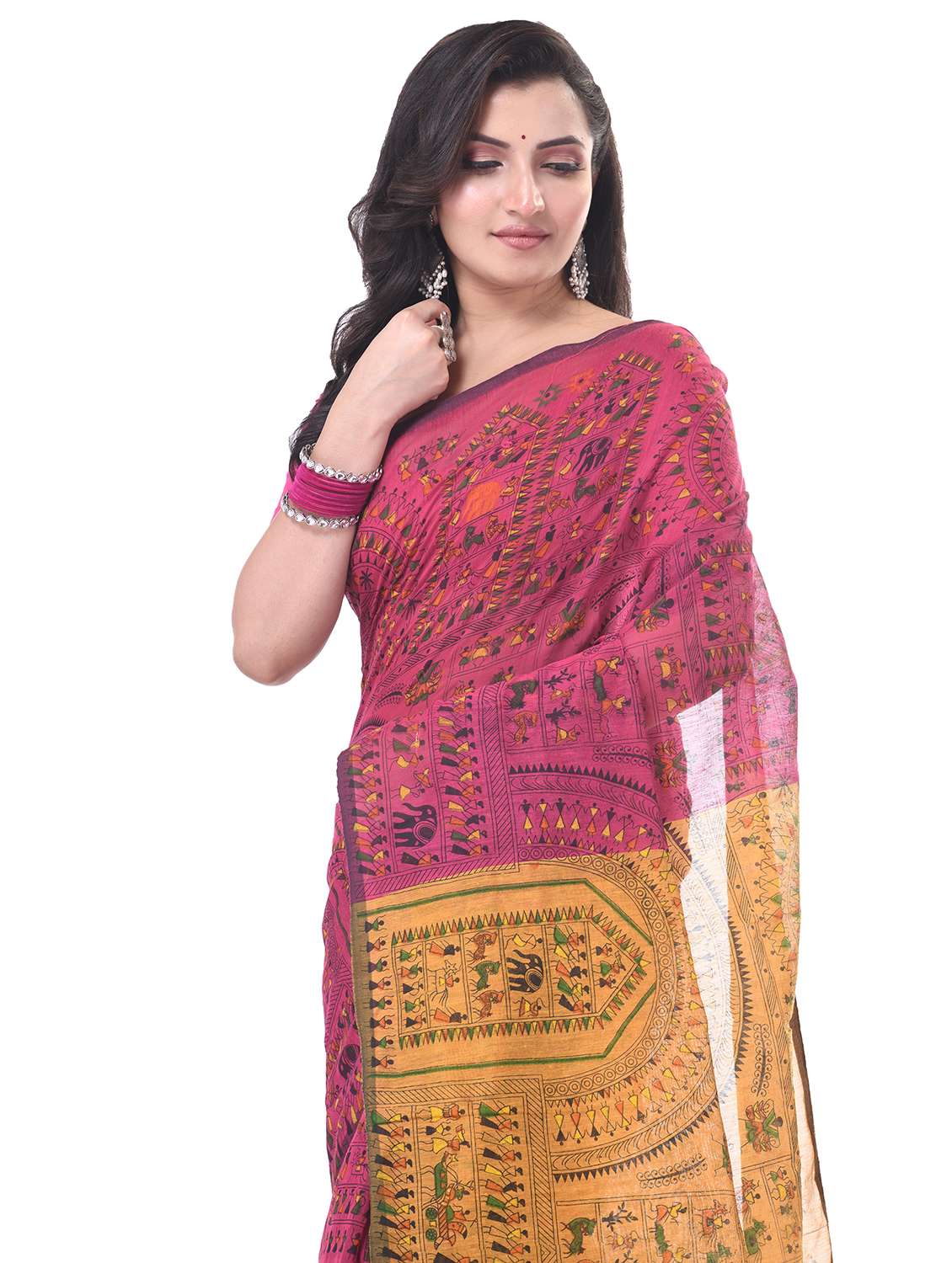 women warli printed saree with blouse - 21977499 -  Standard Image - 2