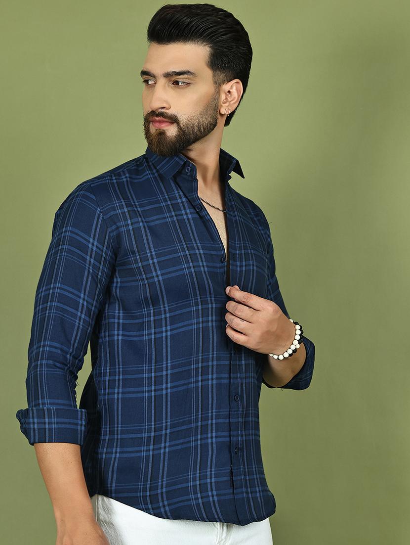 men checkered long sleeve regular fit casual shirt - 21977619 - Standard Image - 2