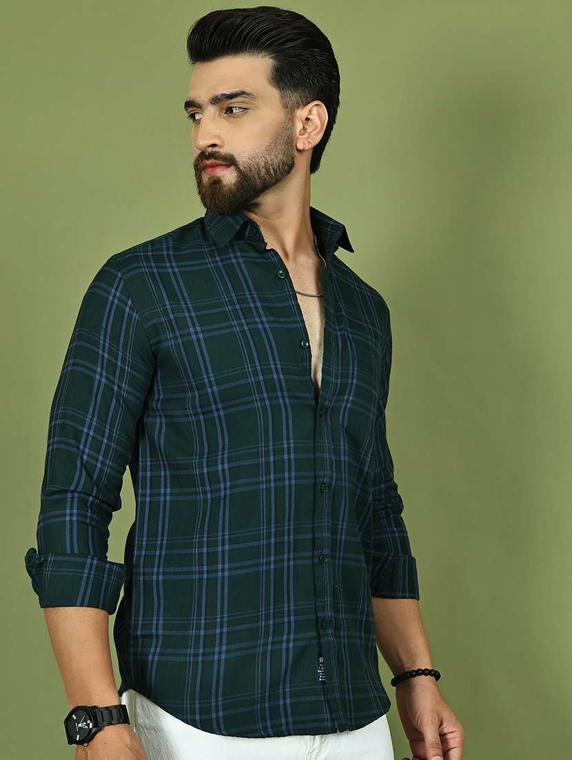 men checkered long sleeve regular fit casual shirt - 21977620 -  Standard Image - 2