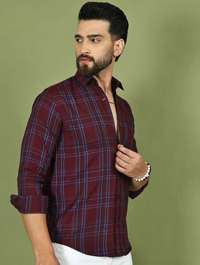 men checkered long sleeve regular fit casual shirt - 21977621 -  Standard Image - 2
