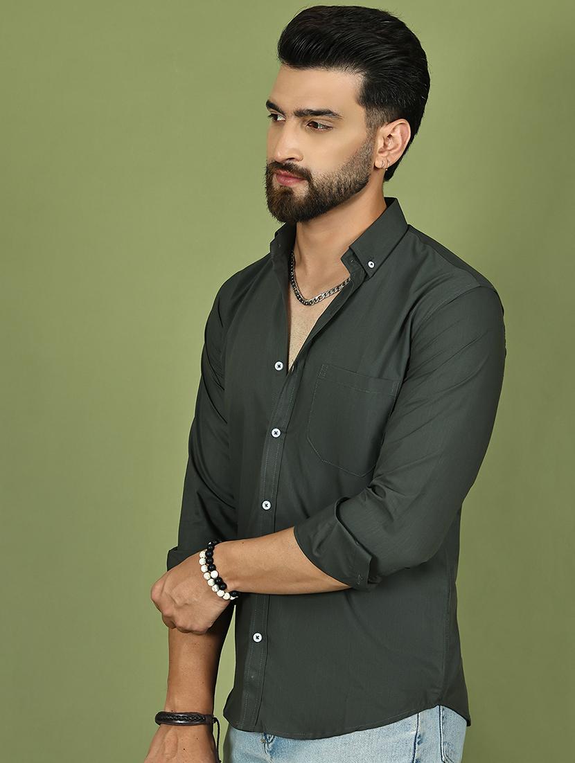 men solid long sleeve regular fit casual shirt - 21977638 - Standard Image - 2