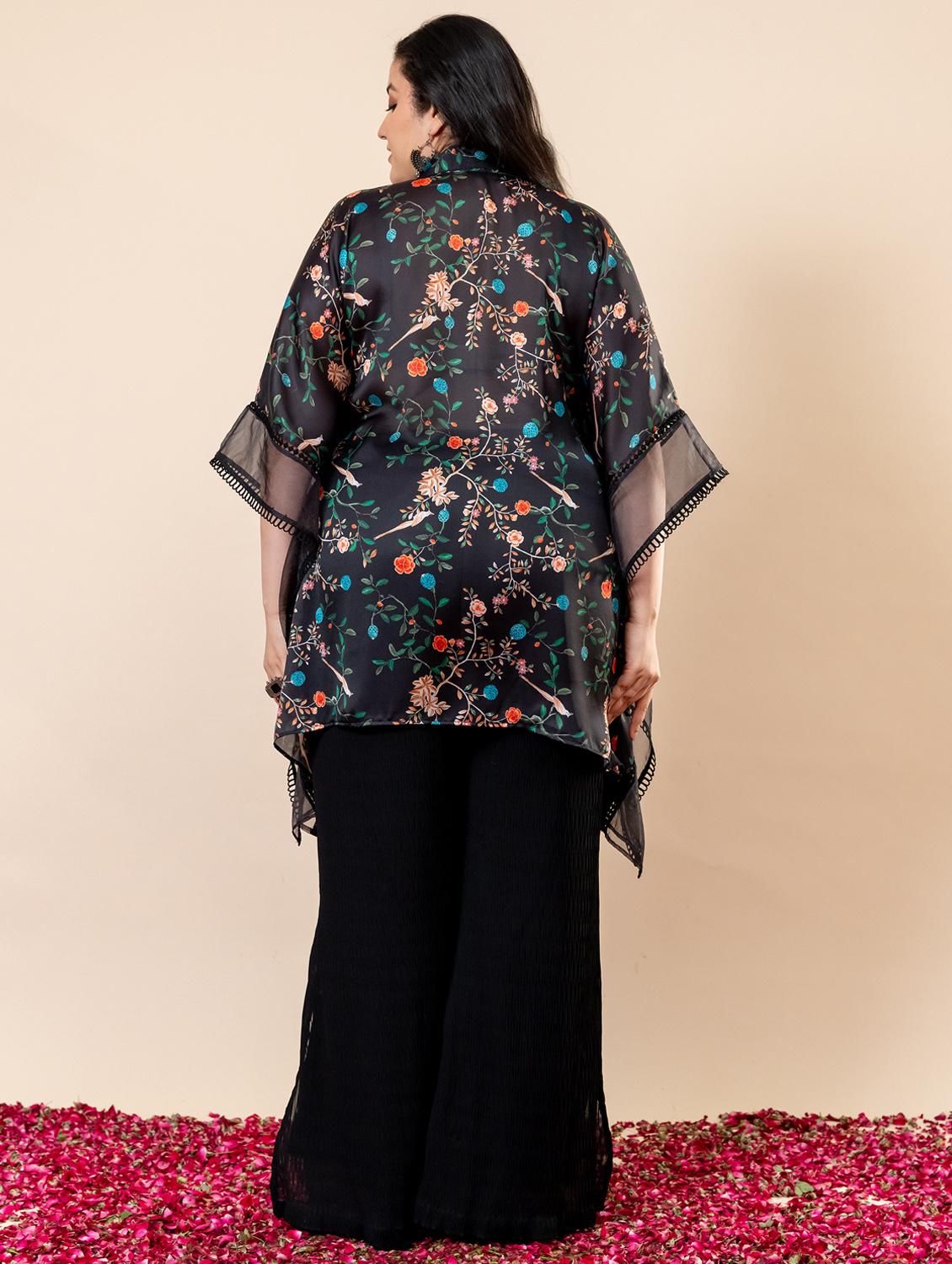 women floral printed kimono sleeve ethnic co ord set - 21977706 - Standard Image - 2