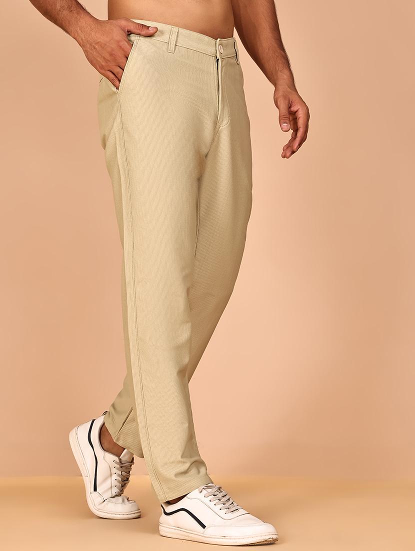 men solid mid rise flat front casual chinos - 21977712 - Standard Image - 2