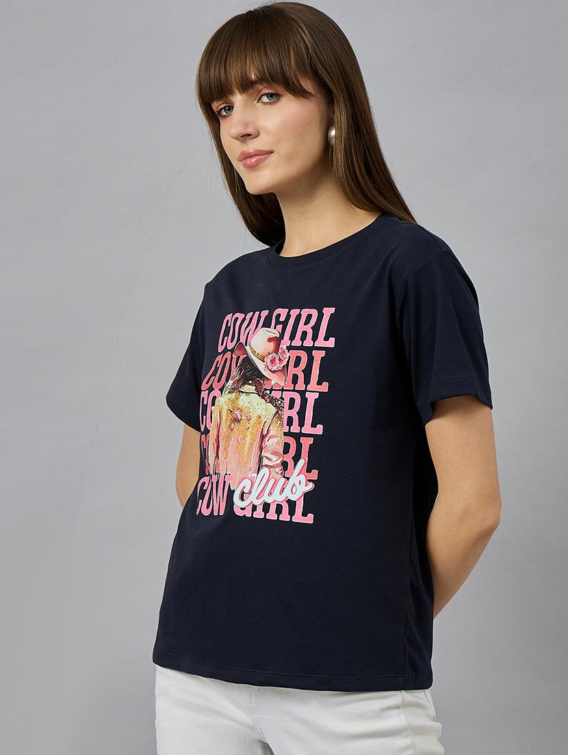women printed short sleeve relaxed fit t-shirt - 21977854 - Standard Image - 2