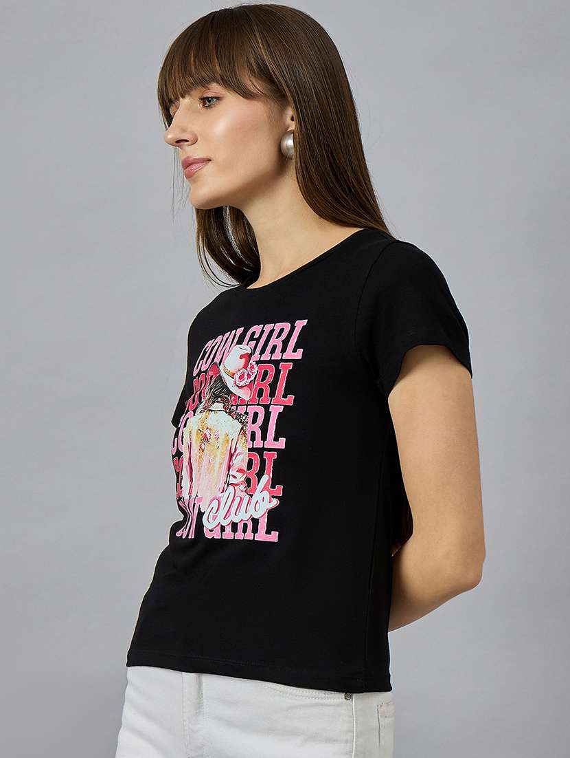 women printed short sleeve regular fit t-shirt - 21977861 -  Standard Image - 2