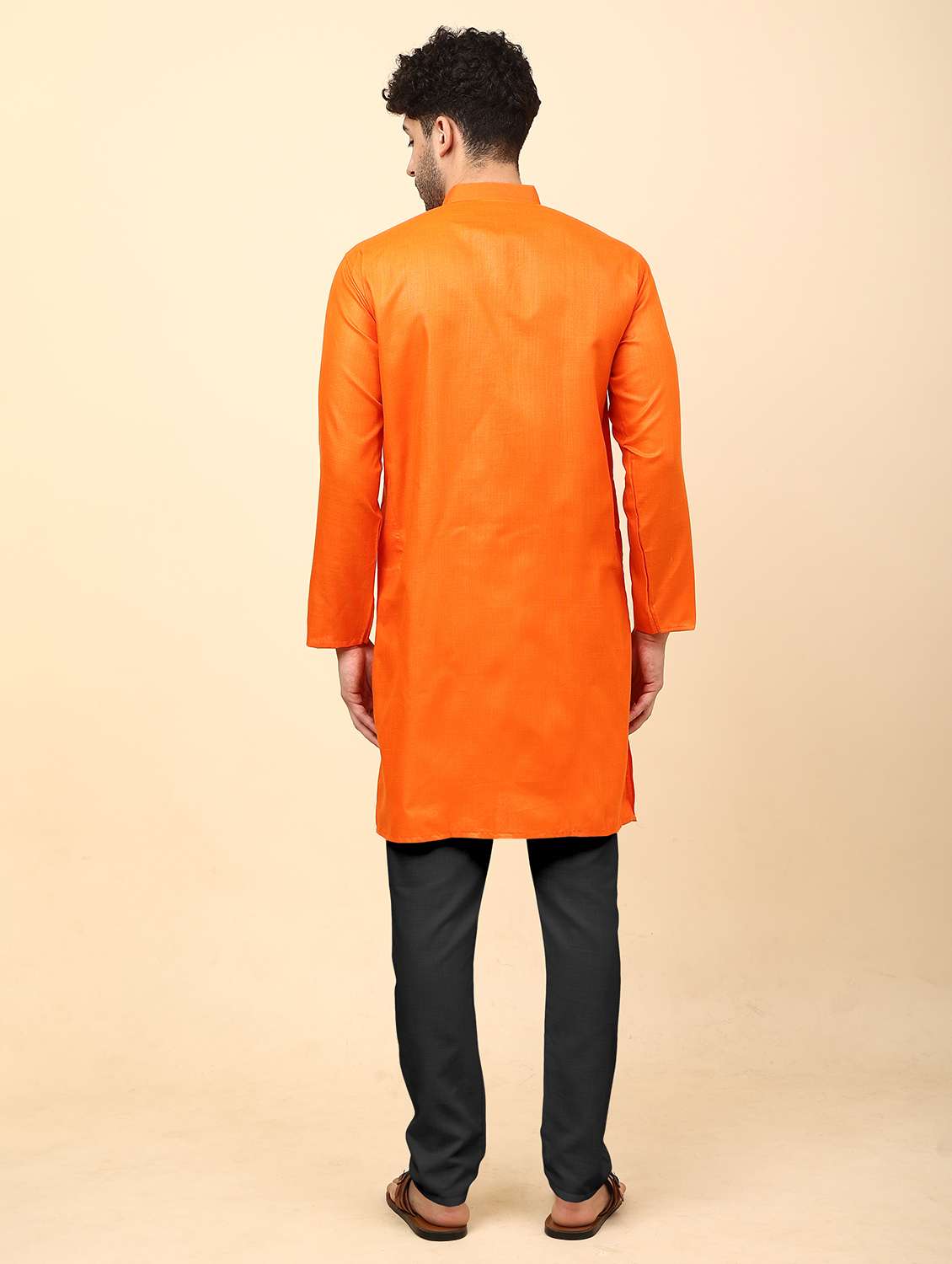 men pack of 2 solid mandarin neck kurta pyjama ethnic wear set - 21977898 -  Standard Image - 2