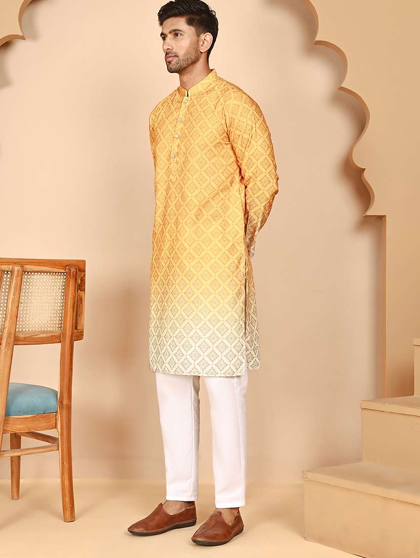 men mandarin neck kurta pyjama ethnic wear set - 21977940 -  Standard Image - 2