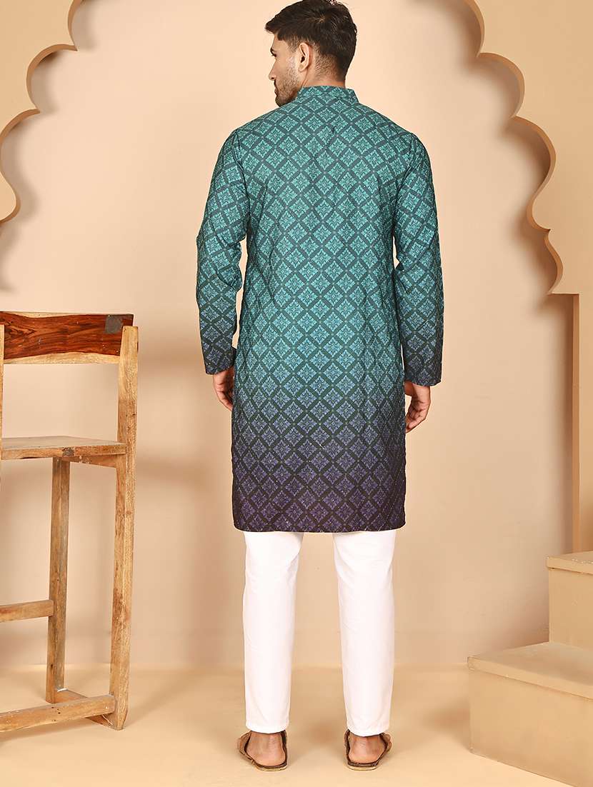men mandarin neck kurta pyjama ethnic wear set - 21977941 -  Standard Image - 2